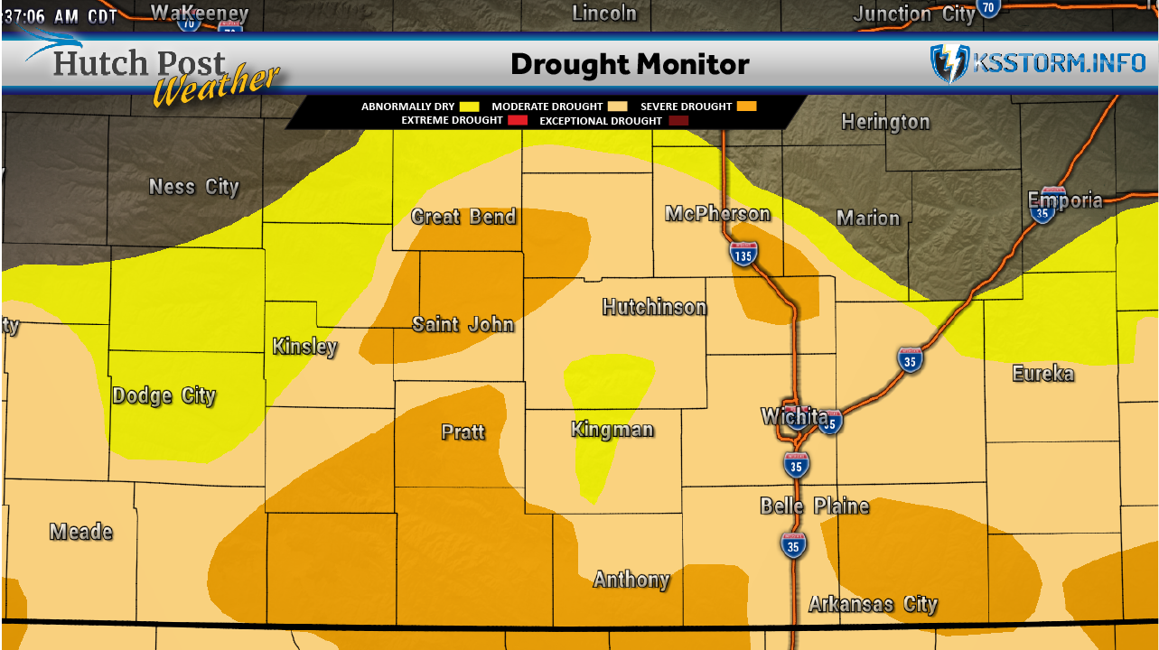 Area Drought Monitor - Oct. 13, 2026 - Map data courtesy of National Drought Mitigation Center