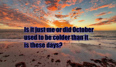 best memes of the week showing a Florida sunset with meme commentary about October weather