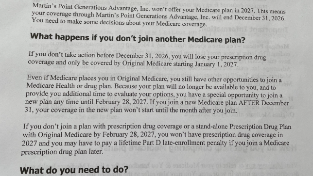 Martin's Point to discontinue certain Medicare plans for 2027