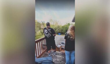 Electric guitar serenade aims to deter dumpster-diving black bears
