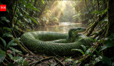 Radio tags reveal how giant green anacondas hide underwater in the Amazon; researchers spotted them at just 17.7% of tracked locations |