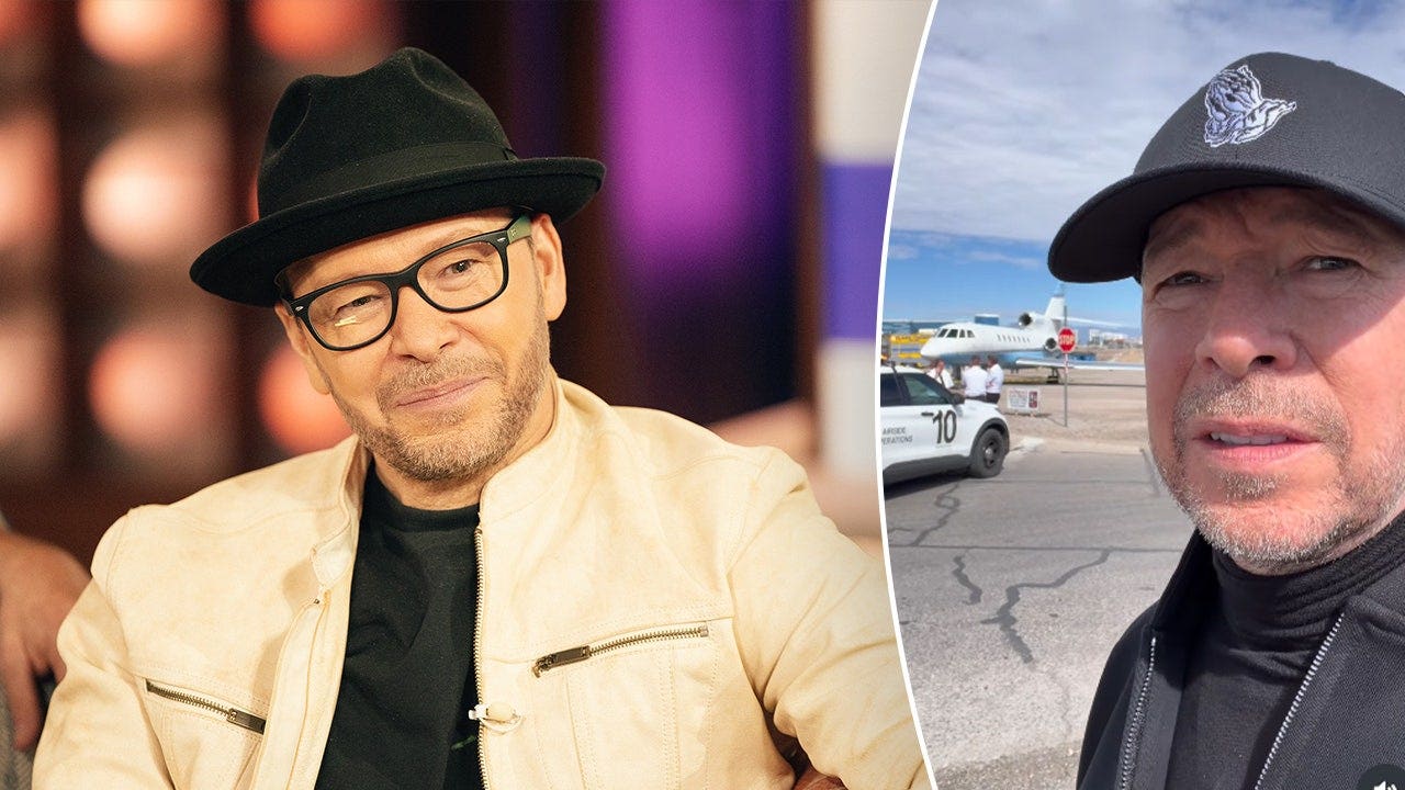 Donnie Wahlberg credits pilots after private jet skids off Las Vegas runway