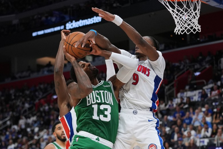 Celtics blow 22-point lead, lose opener to Pistons