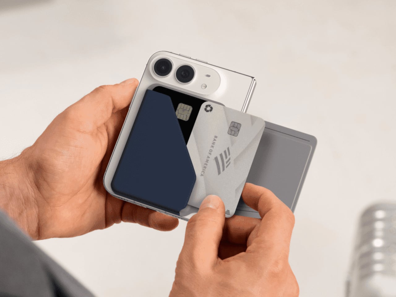 MOFT Snap Fold Gives the iPhone Duo a Wallet That Doubles as a Stand