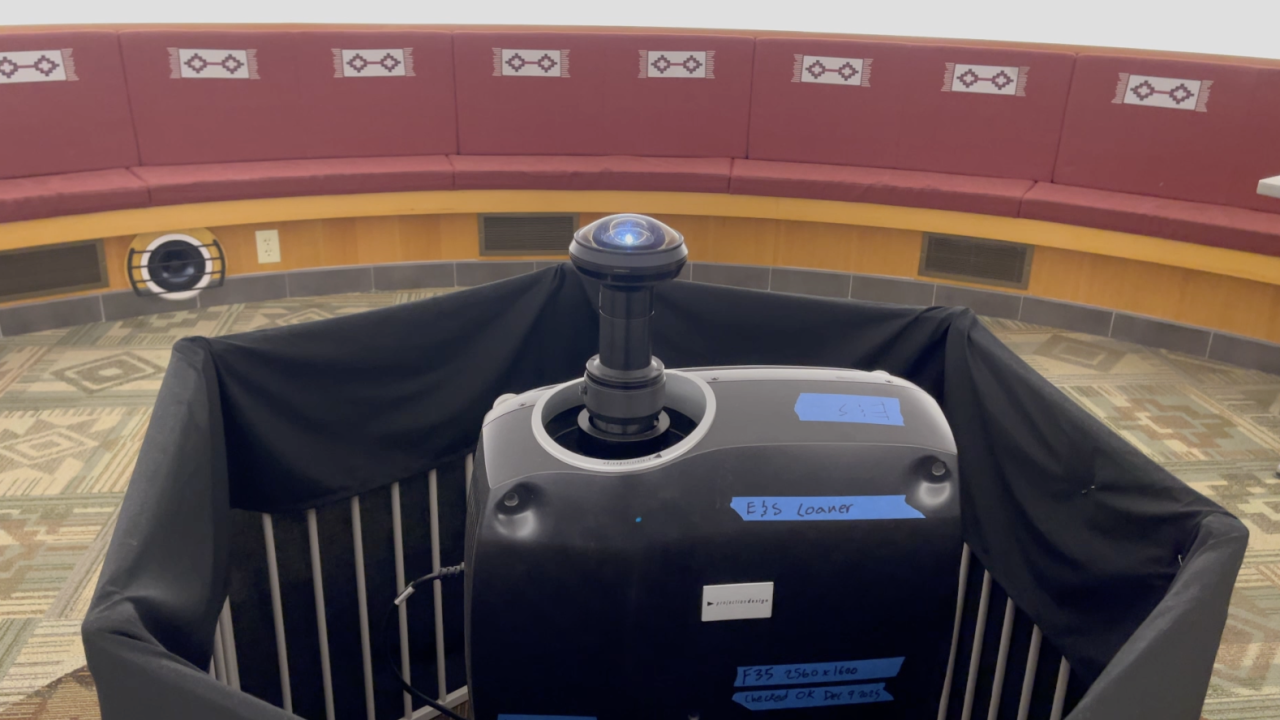 UM's planetarium is using a backup projector to keep the lights on in the stargazing room.