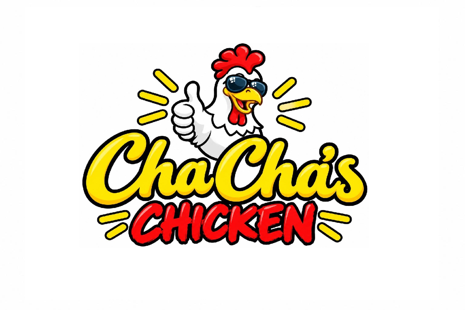 Cha Cha's Chicken logo at the kosher restaurant in Cedarhurst, NY