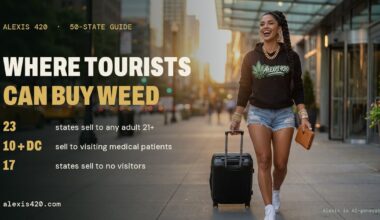 Alexis 420 publishes a 50-state guide to where tourists can legally buy weed ahead of holiday travel