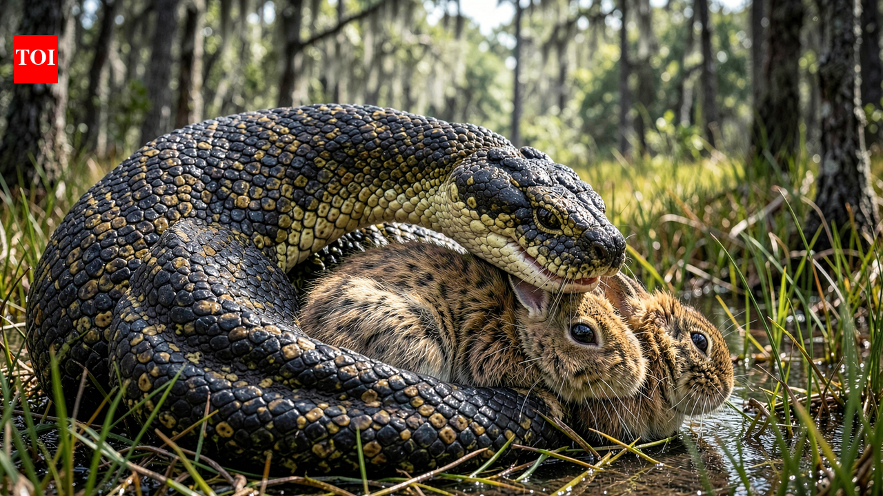 Scientists released marsh rabbits into Florida’s Everglades to test the impact of Burmese python attacks; snakes caused 77% of recorded deaths |