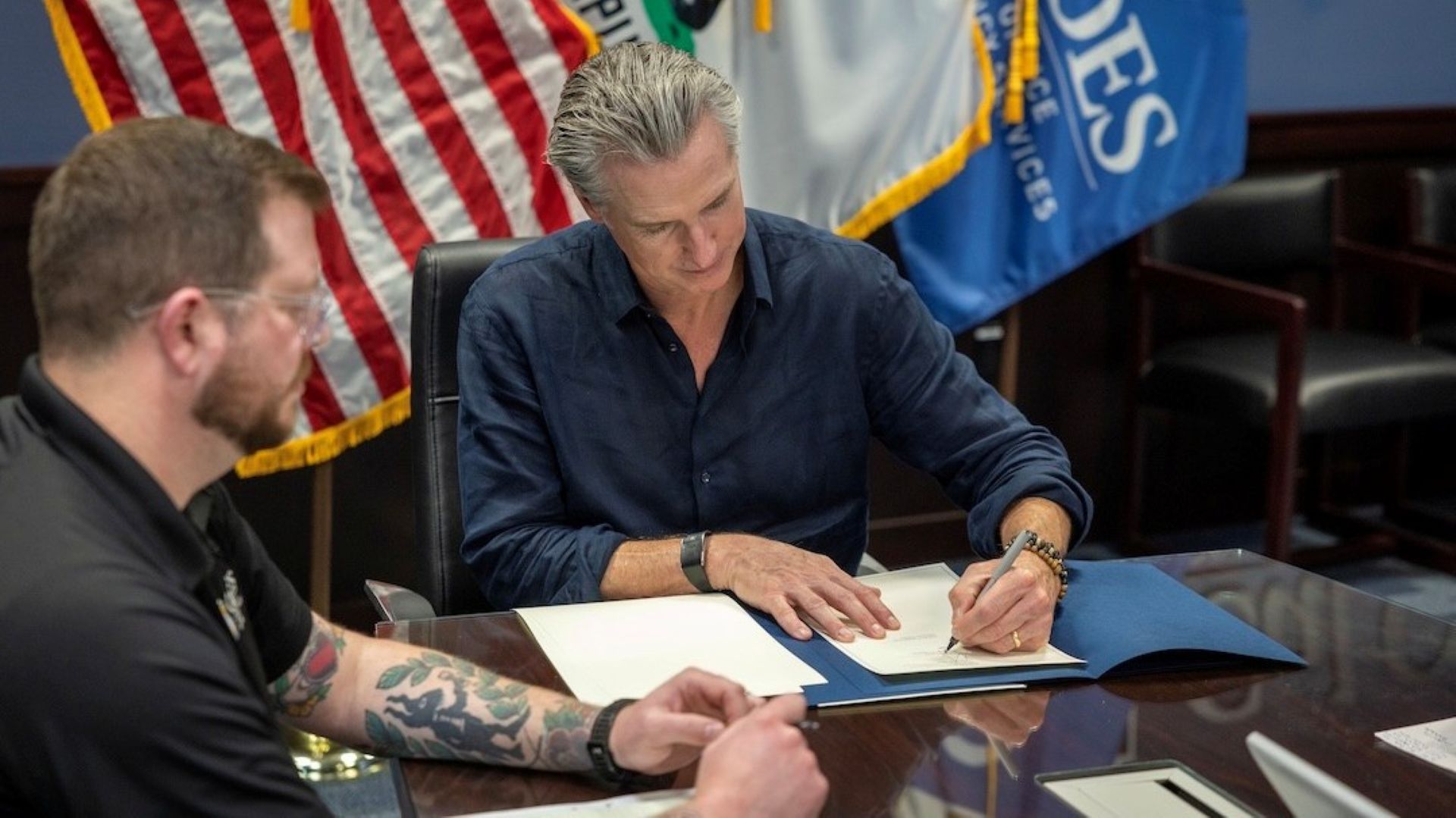 Photo provided by the Office of California Governor Gavin Newsom
