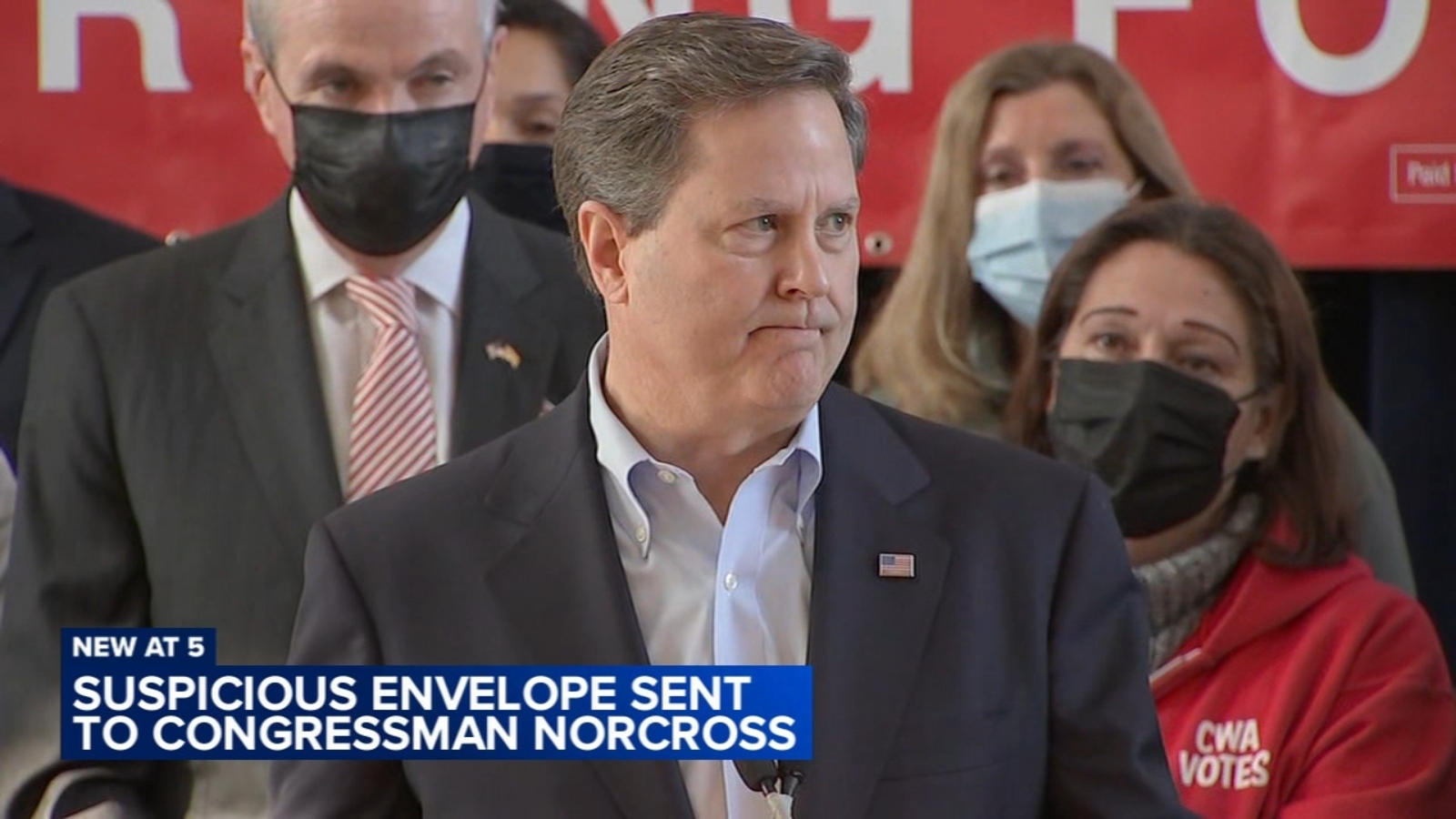United States Postal Service intercepts suspicious envelope addressed to Rep. Donald Norcross' office