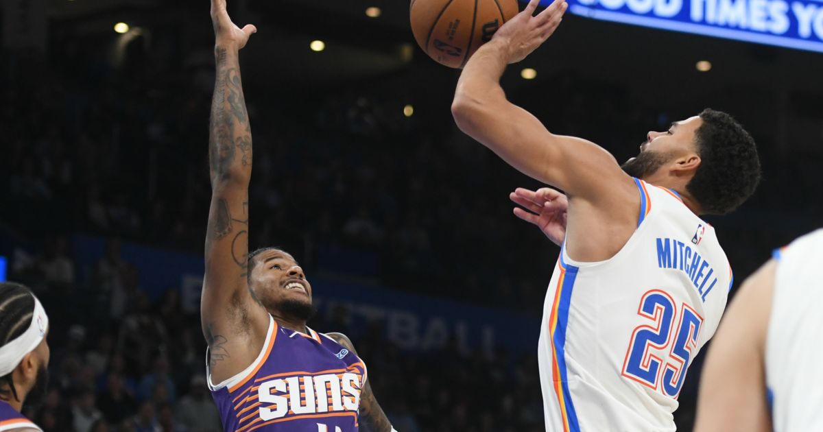 Ajay Mitchell, Shai Gilgeous-Alexander lead injury-riddled Thunder past Suns 125-114 :: WRAL.com