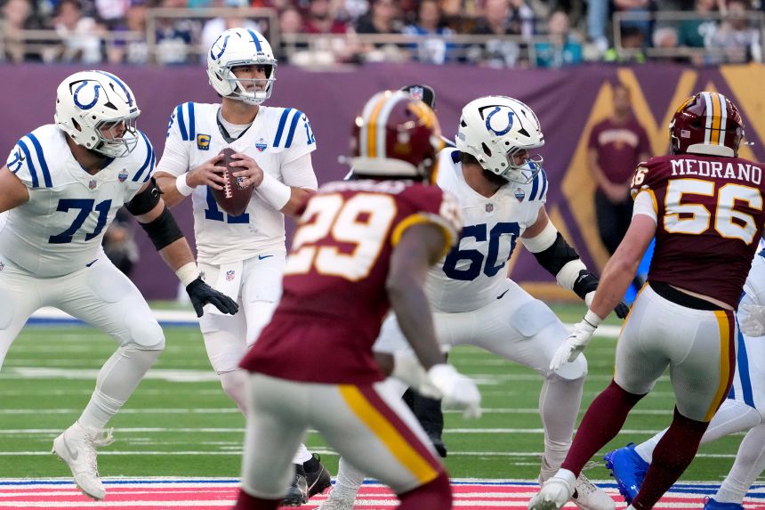Colts QB Daniel Jones threw for 143 yards and had one interception.