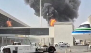 Iran-US war latest: Plane damaged and flights suspended after Houthi strike on major international airport