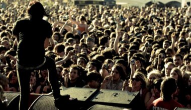 Local rock band Escape the Fate performs during the Extreme Thing Sports and Music Festival at ...