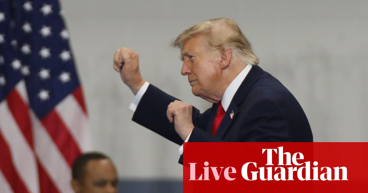 Trump heads to rallies in Arizona and Montana after campaign stop-off in Alaska – US politics live | US news