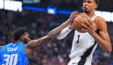 Wembanyama, Harper lead Spurs past short-handed Mavericks 122-106 for their first victory :: WRAL.com