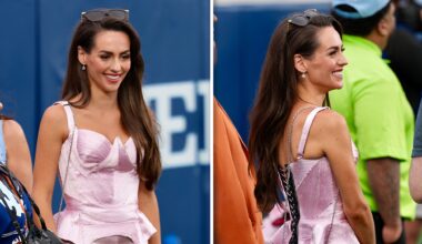 Jordon Hudson Is Pretty In Pink For 'Mean Girls' Day Supporting Bill Belichick At Game