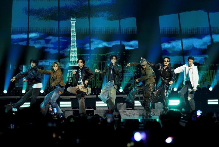 K-pop boy band BTS performs at the iHeartRadio Music Festival at the T-Mobile Arena in Las Vegas, Nev., Sept. 18. Reuters-Yonhap