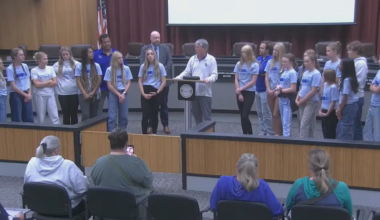 Stevens girls tennis team honored by Rapid City mayor