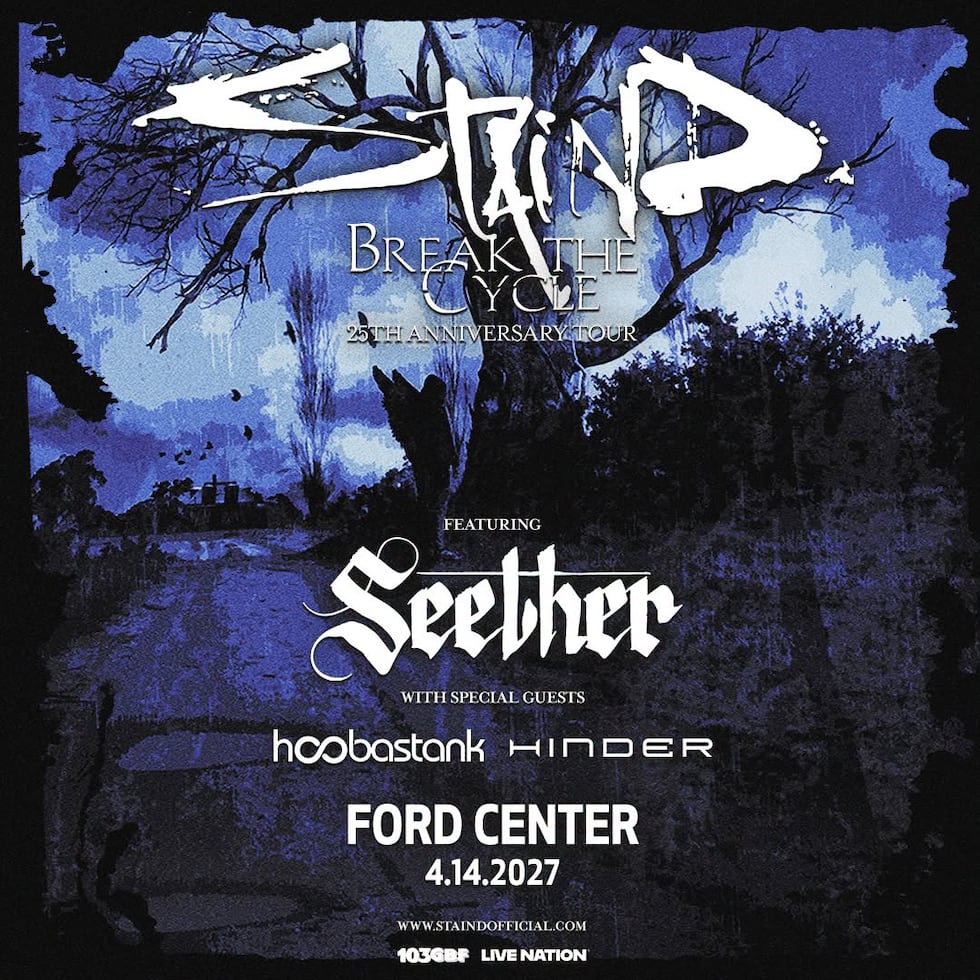 Staind playing the Ford Center in 2027