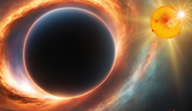 An illustration of a sun-like star orbiting a black hole.