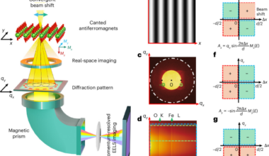 Atomic-scale visualization of three-dimensional magnetization vectors with competing spin Hamiltonian interactions