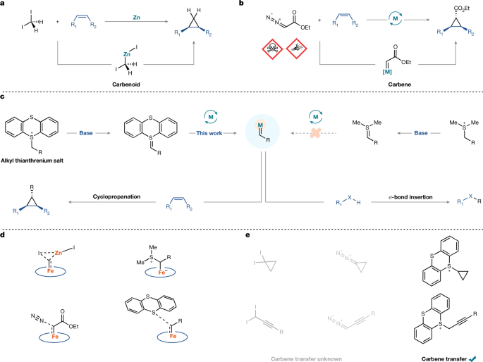 Carbene transfer from thianthrenium ylides for cyclopropanation