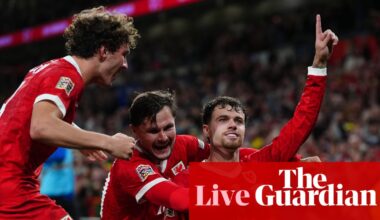 Wales 2-1 Norway, Denmark 2-4 Portugal, Ireland game interrupted by Palestine protests: Nations League – live | Nations League