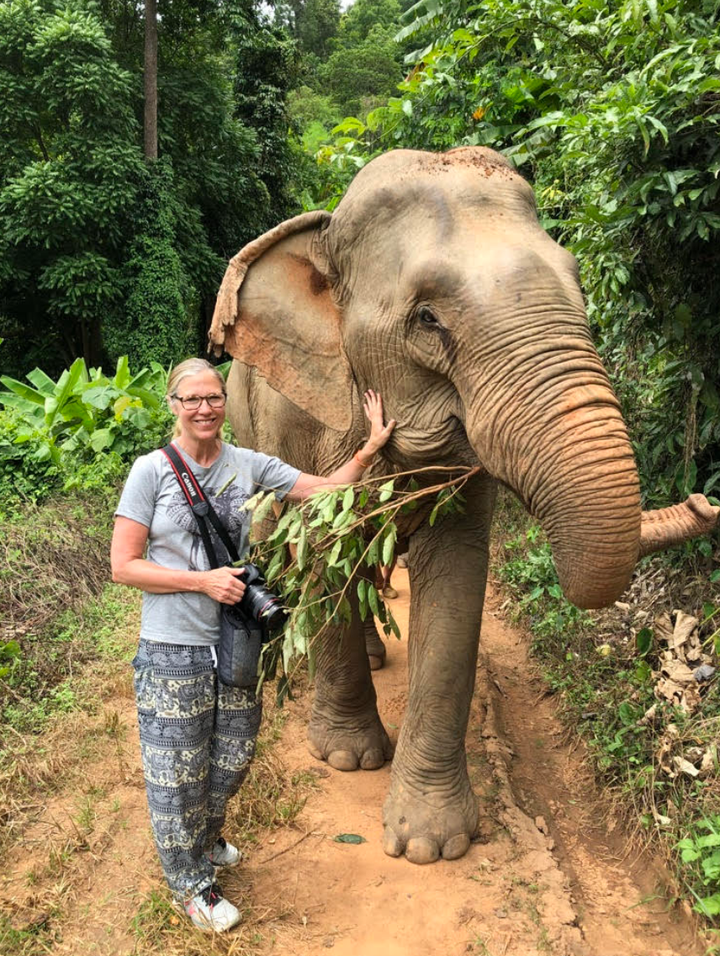 The author at the Elephant Nature Park in Chiang Mai, Thailand.