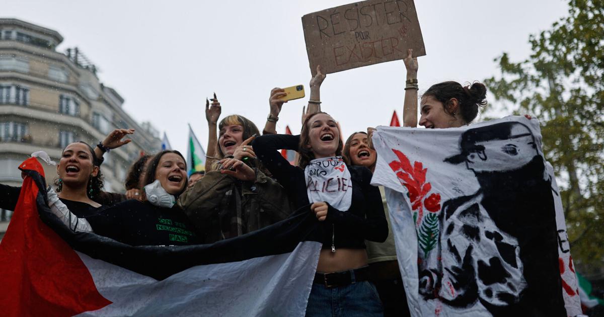 Scuffles and fires break out as protesters rally across France, joining students | World News