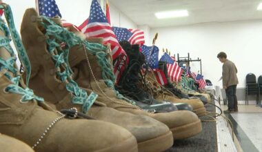 Display of veterans' boots give insight into mental health | Columbia