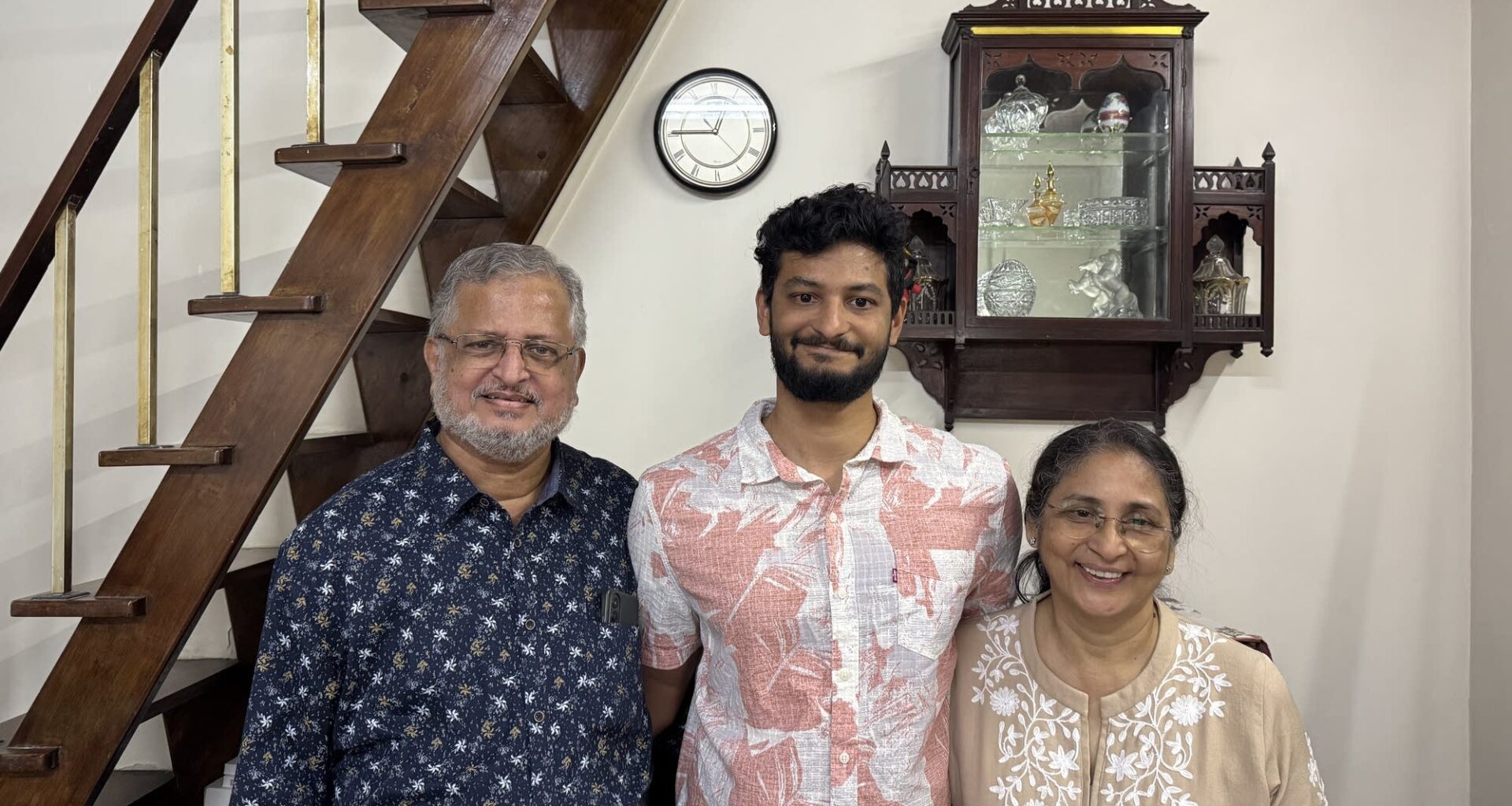 Aqeel Tapia, center, moved back to Mumbai last year after 11 years in Utah.
