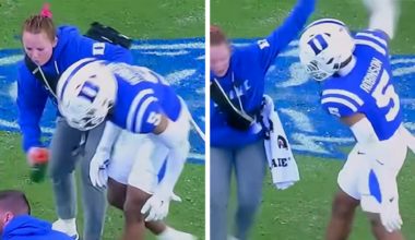 Duke Football Player Catches Backlash for Swatting at Female Medical Trainer