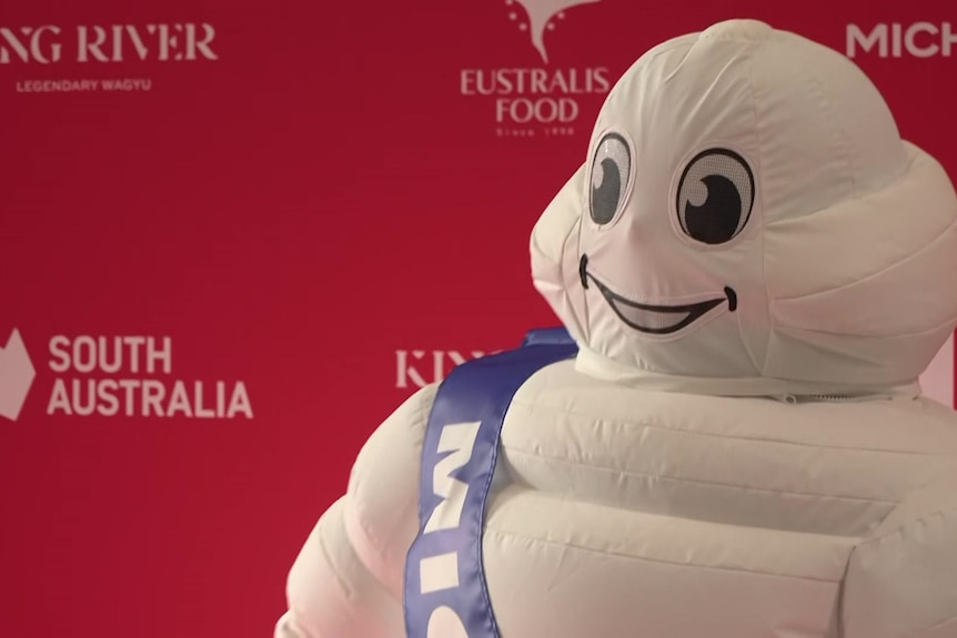 The Michelin Man at the Michelin Guide Restaurant Ceremony at the Adelaide Convention Centre.