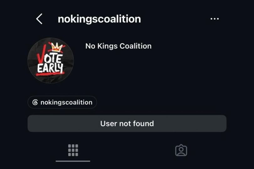 No Kings Coalition Instagram account
