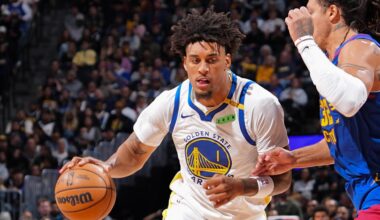 Lendeborg has 31 points, 12 rebounds as Warriors earn 1st win of season by beating Nuggets 134-114