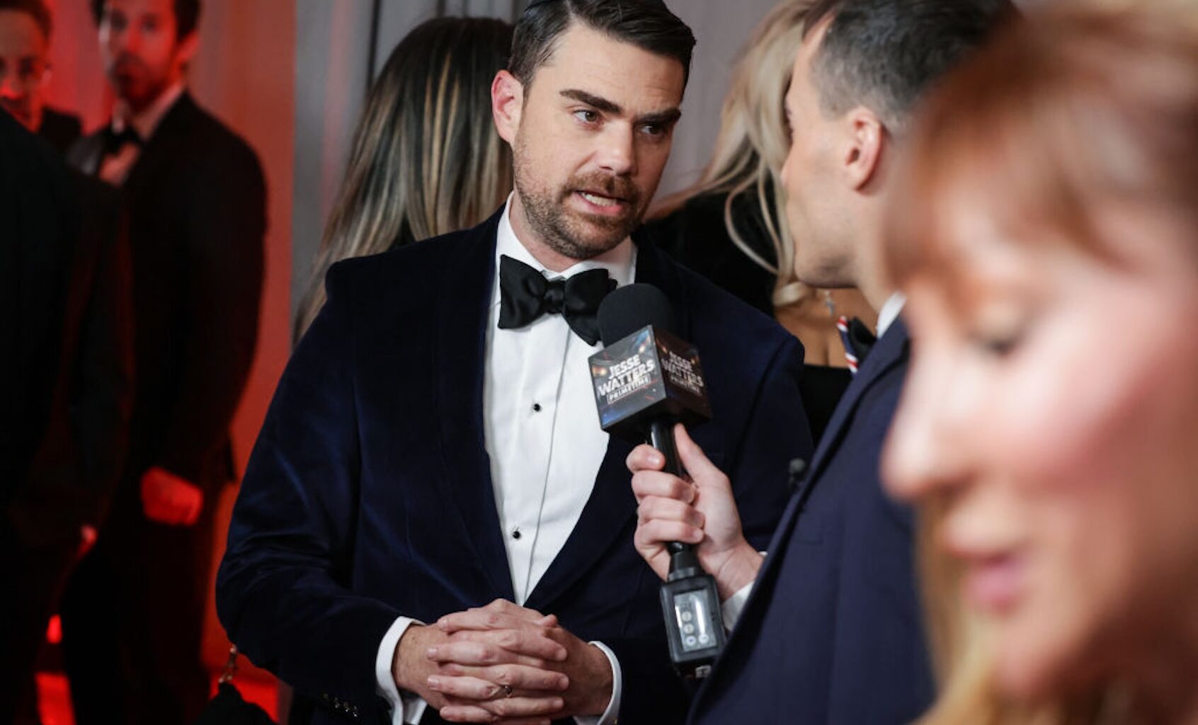 Right-wing political commentator Ben Shapiro walks the red carpet at the Turning Point USA Inaugural-Eve Ball at Washington, D.C.'s Salamander Hotel on Jan. 19, 2025. (Samuel Corum/Getty Images)