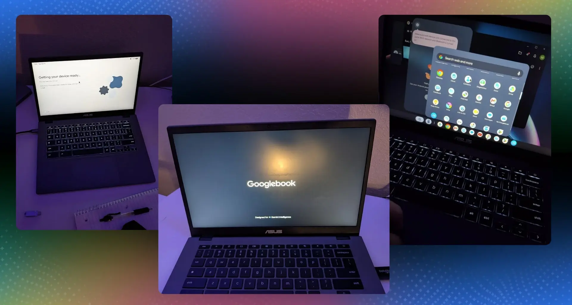 A user has installed Googlebook OS onto a Chromebook Plus, and it runs great