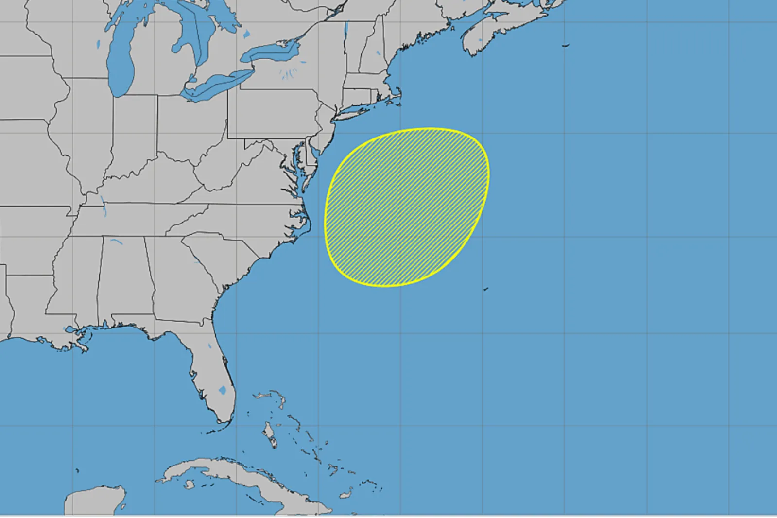 A storm in the Atlantic has 30 percent chance of development over the next seven days, according to the National Hurricane Center.