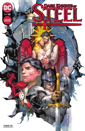 Superman, Batman and Harley Quinn on the cover of Dark Knights of Steel 1 by Yasmine Putri