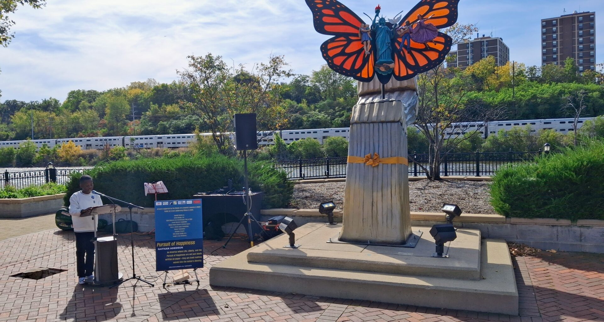 Elgin unveils America 250 competition winning sculpture