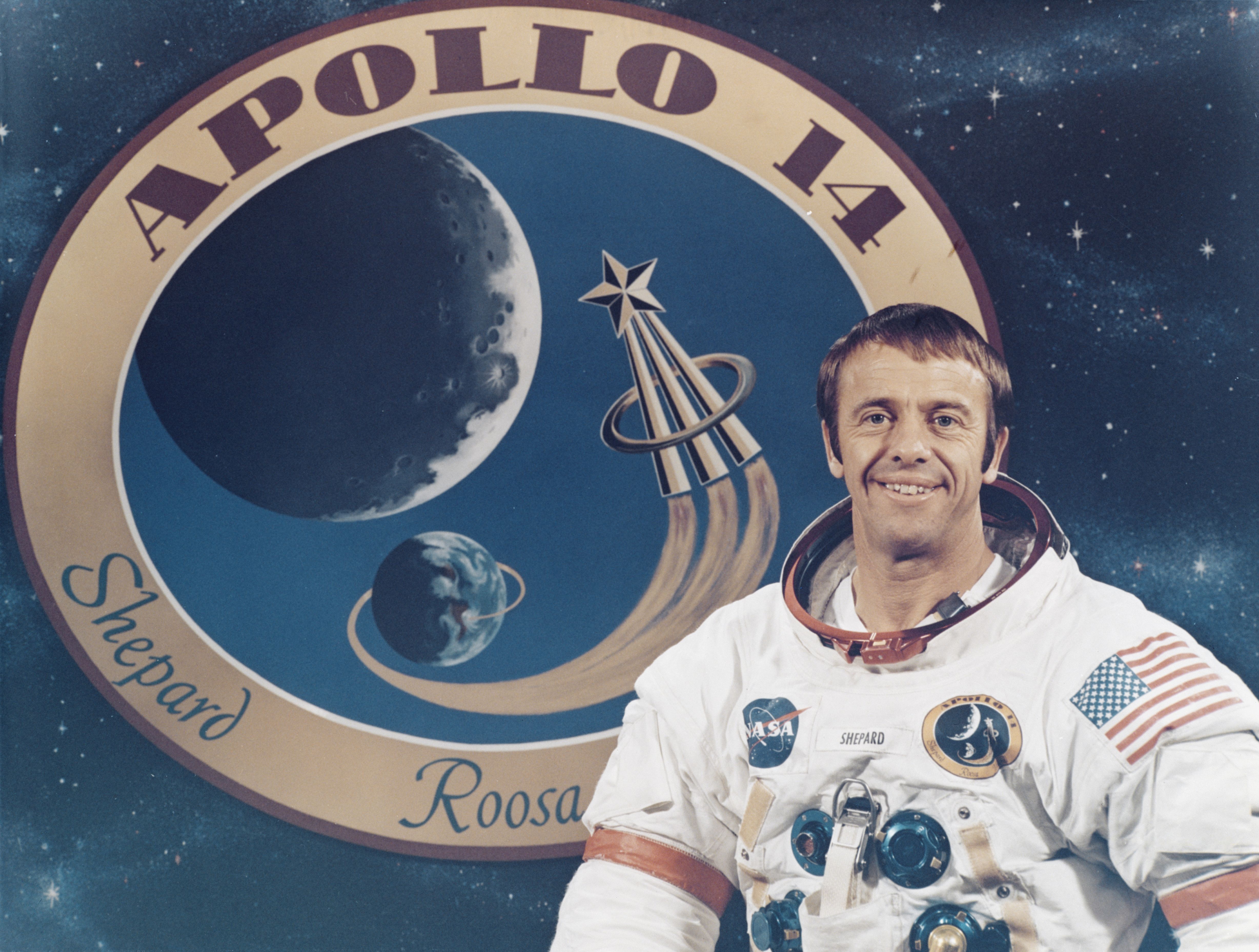 American astronaut Alan Bartlett Shepard Jr (1923 - 1998), Commander of NASA's Apollo 14 lunar landing mission at the Kennedy Space Center in Florida, 14th November 1970. [Space Frontiers/Getty Images]