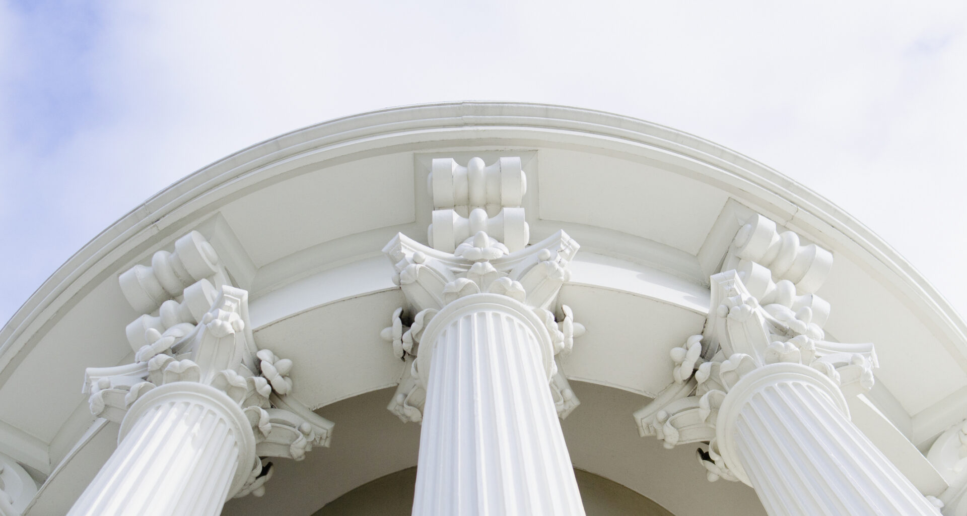 USA, Washington DC, Capitol Building, Low angle view of columns