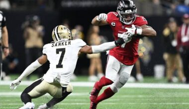 Bijan Robinson powers Falcons past Saints 45-24 on the 20th anniversary of the Superdome's reopening