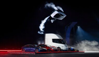 The incredible flying Tesla Roadster is just for show