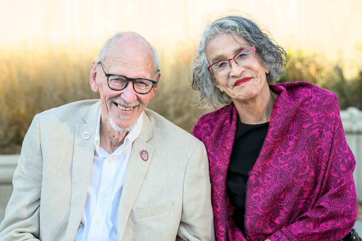 Chancellor Emeritus John Wiley pictured with his wife Tess Arenas