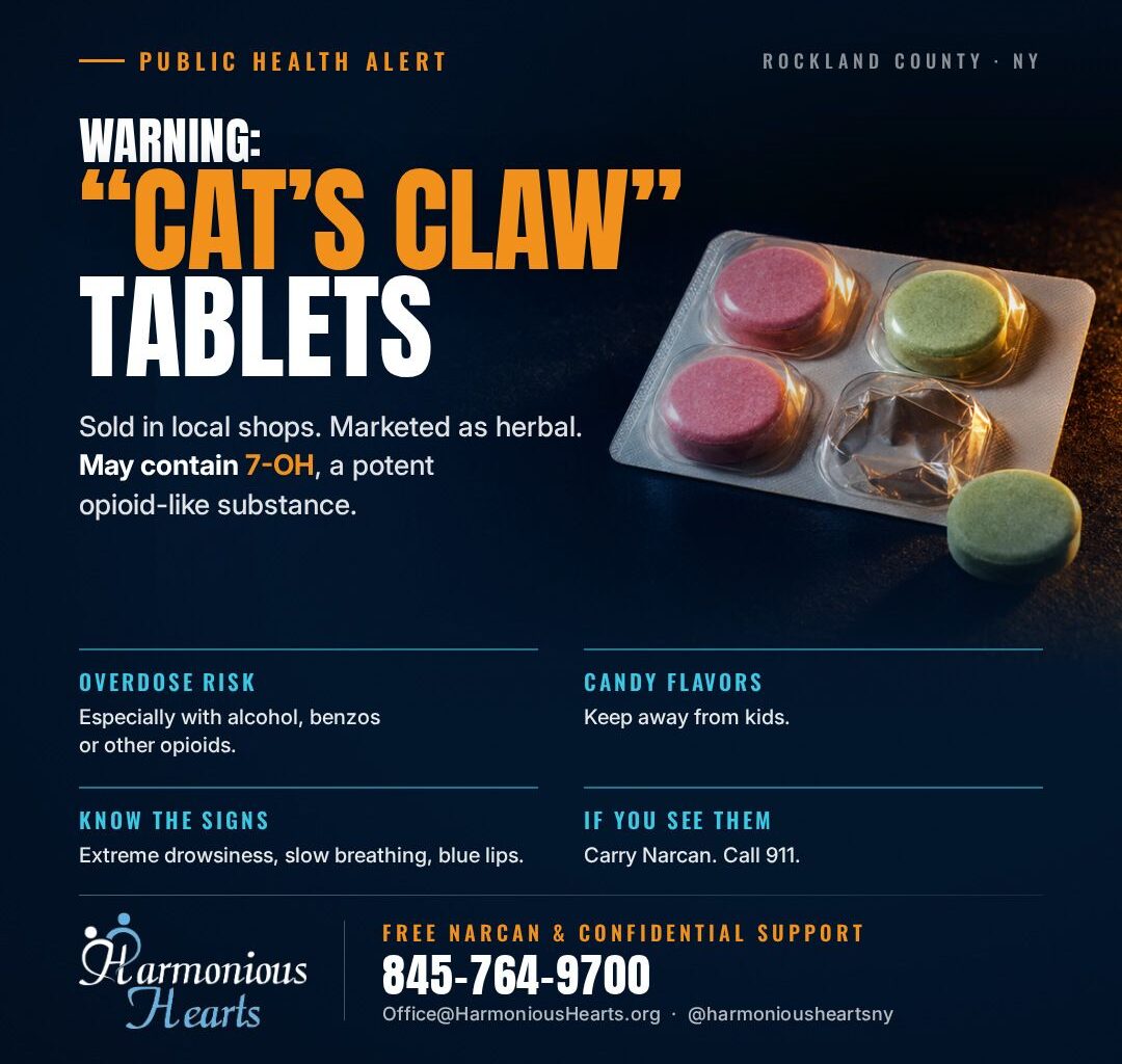 Harmonious Hearts Issues Public Health Alert Over Dangerous “Cat’s Claw” Tablets Sold in Rockland County