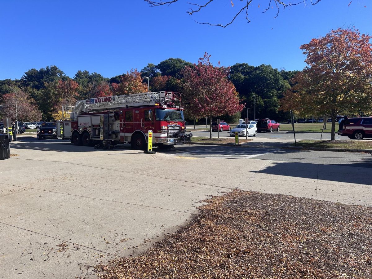 The Wayland Fire Department came to WHS soon after the incident while students evacuated the North building. 
