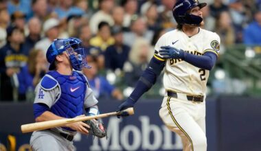 Turang homers and Milwaukee's bullpen delivers as the Brewers beat the Dodgers 2-1 in NLCS opener