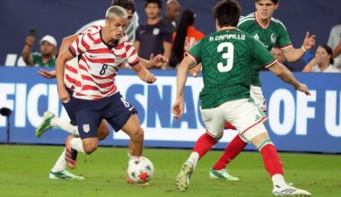 Cavan Sullivan (left) became the youngest player to score for the United States men's national team with a 62nd minute goal in a 3-0 win over Mexico in Glendale, Ariz.